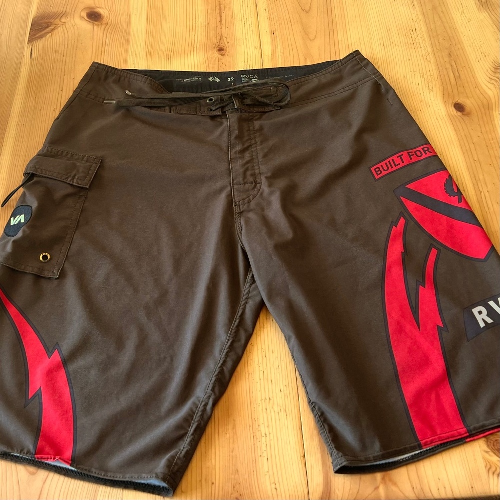 RVCA VA Matt Archibald Brown Surfer Shorts - Picture 3 of 9